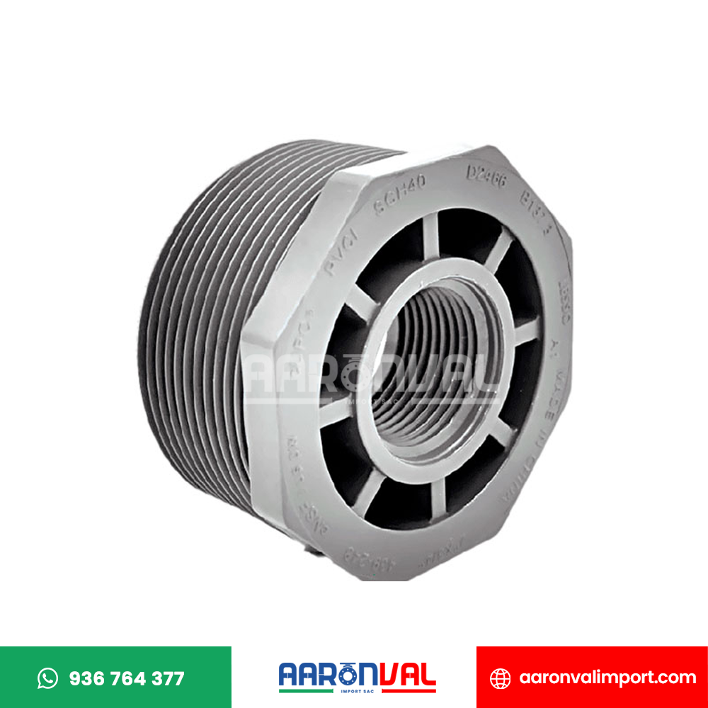 BUSHING O BUGE CON ROSCA PVC LESSO