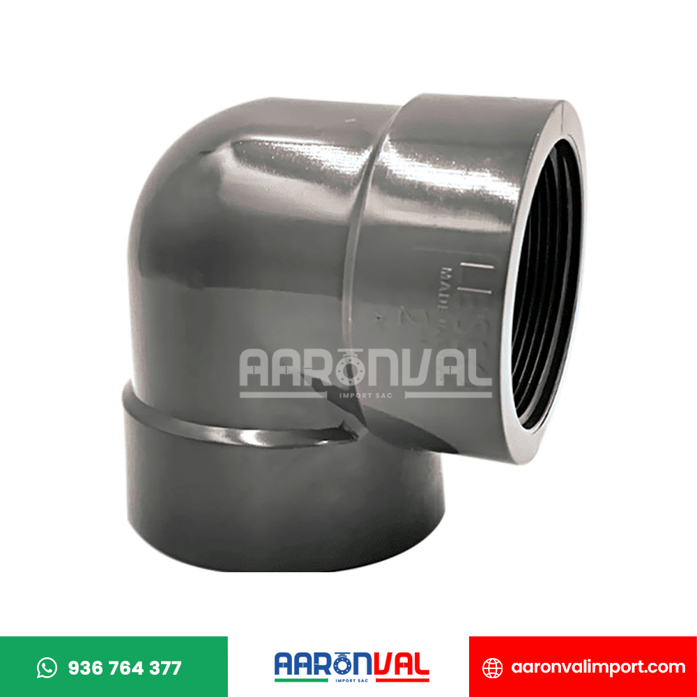 CODO DE 90° CON ROSCA SCH80 PVC LESSO