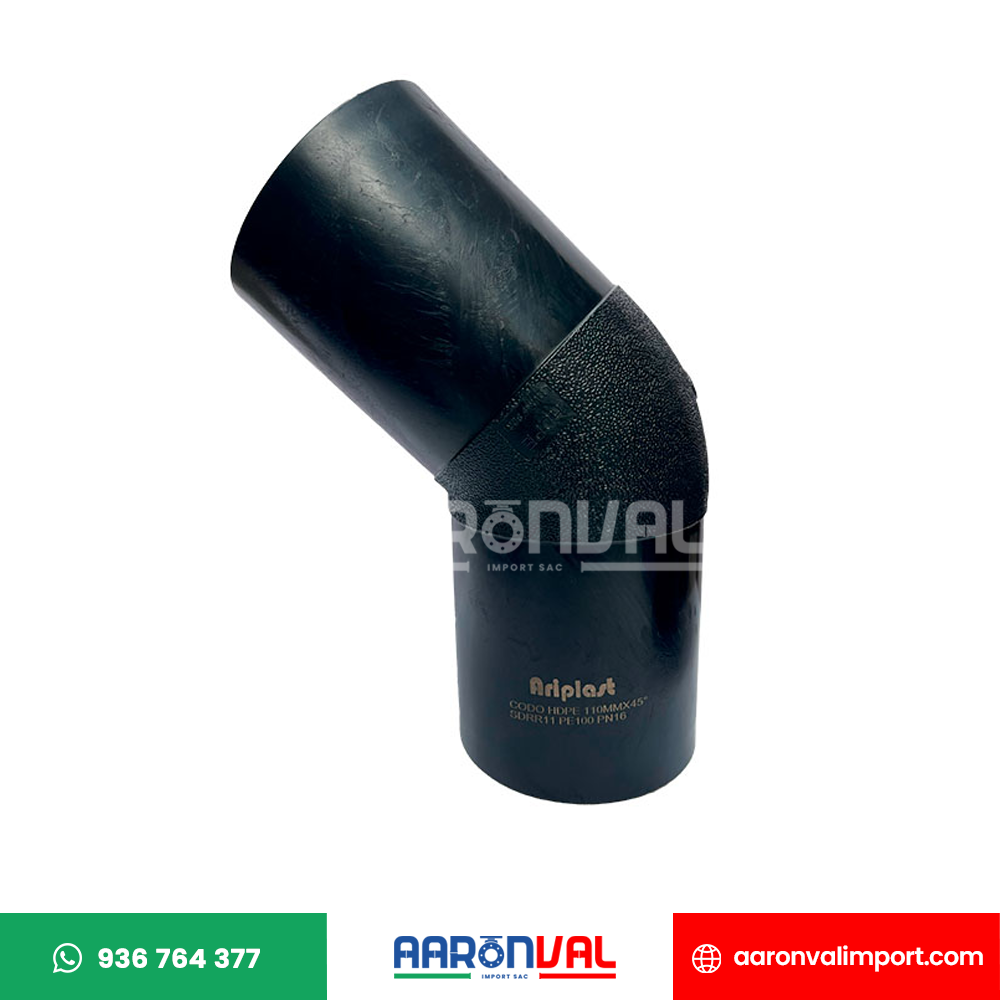 CODO 45° HDPE TERMOFUSIÓN ARIPLAST