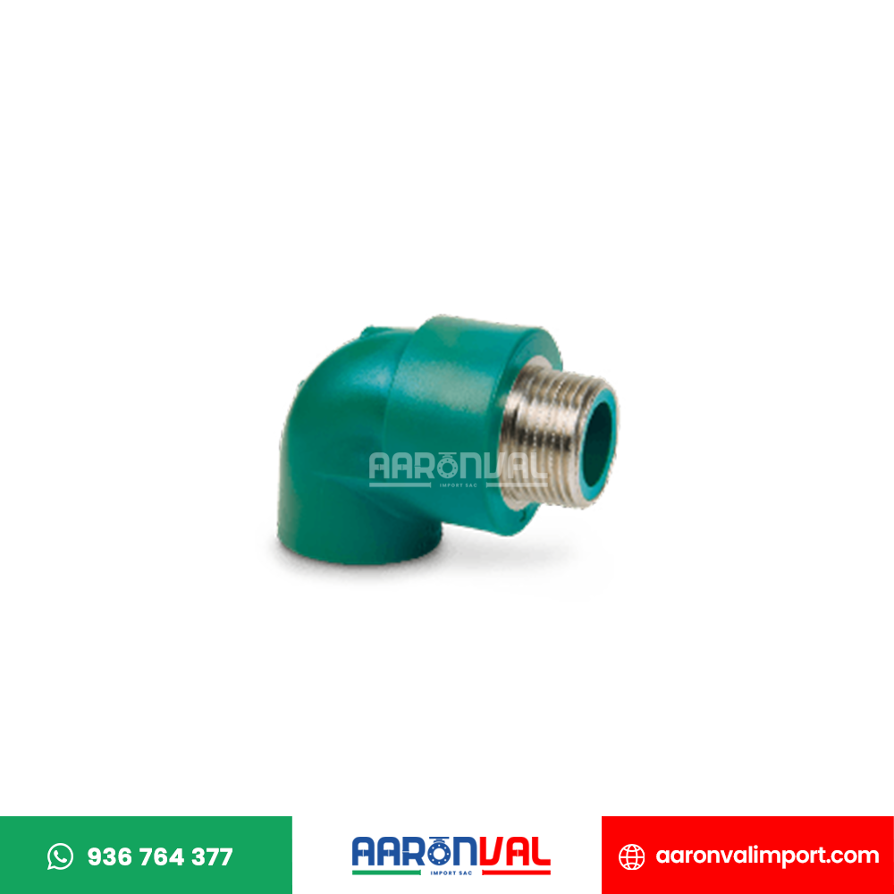 CODO DE 90º CON ROSCA MACHO PPR