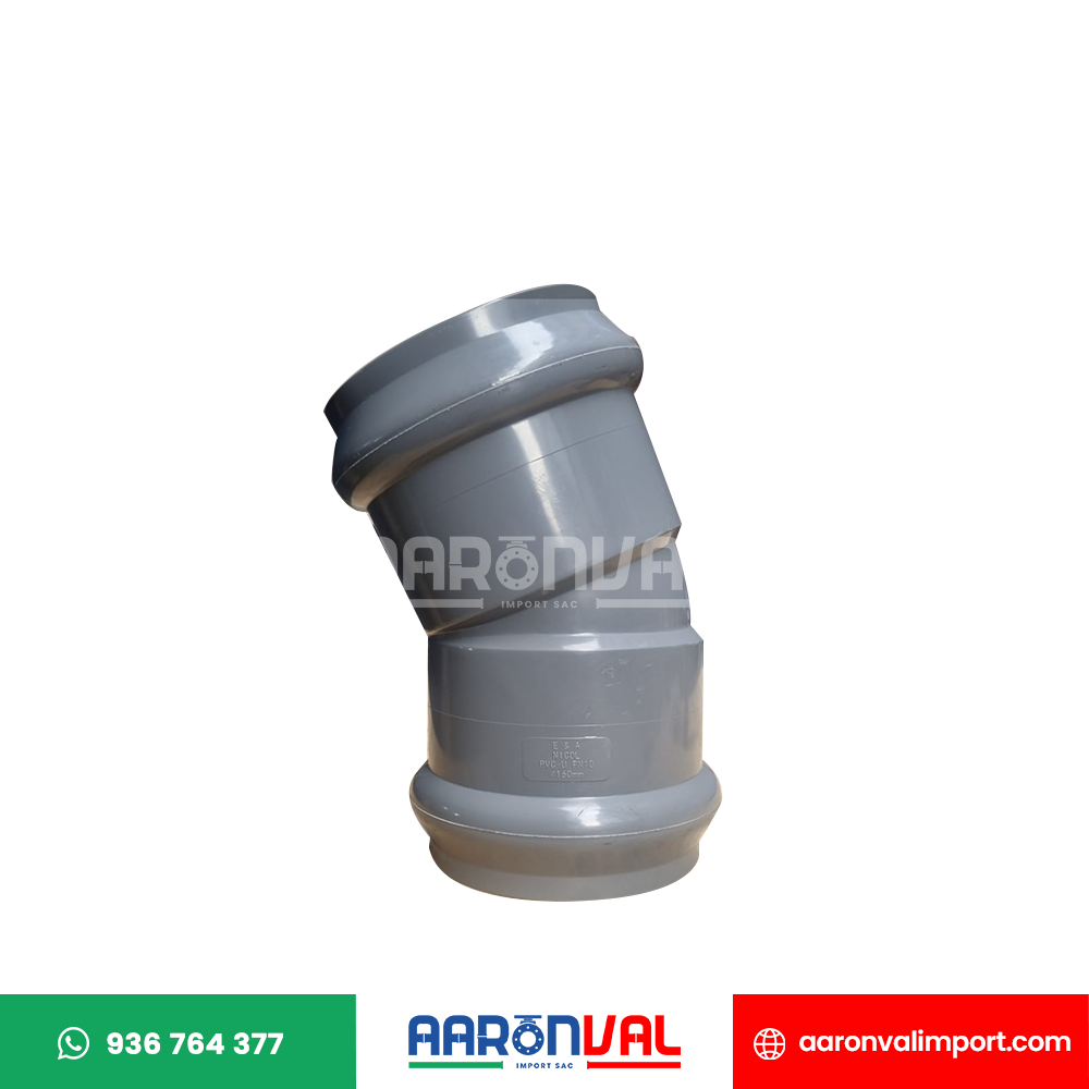 CODO 22.5°  INYECTADO UF PVC E & A NICOL