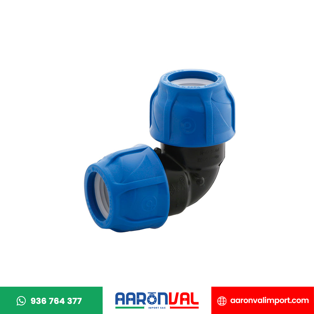 CODO 90° HDPE A  COMPRESIÓN PIMTAS
