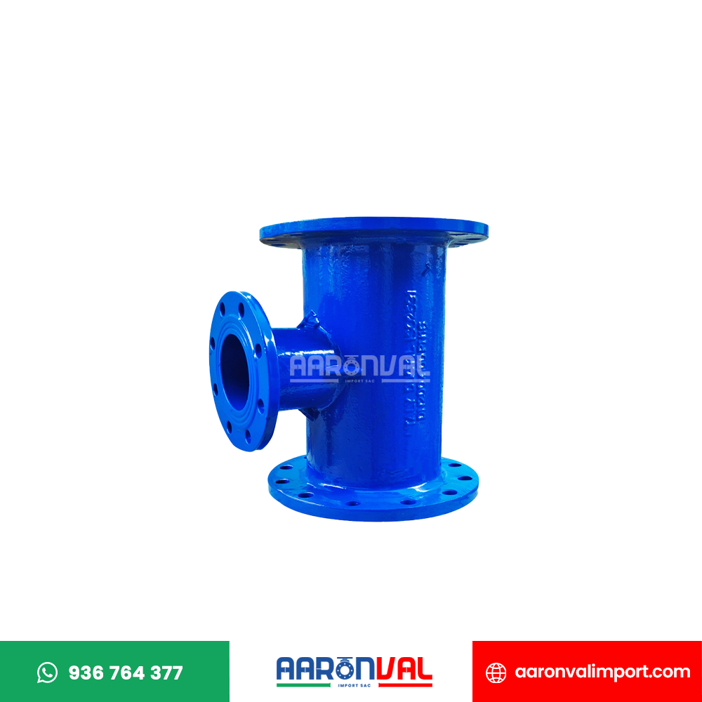 TEE CON REDUCCIÓN BRIDADO HIERRO DUCTIL AARONVAL